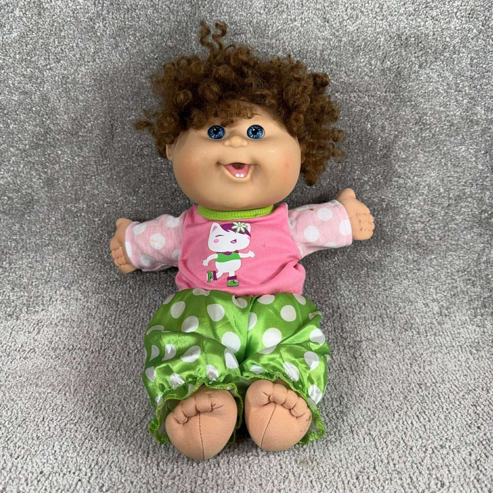 Cabbage Patch‎ Kids Emerson Logan Doll Brown Hair Blue Eyes Pink Green